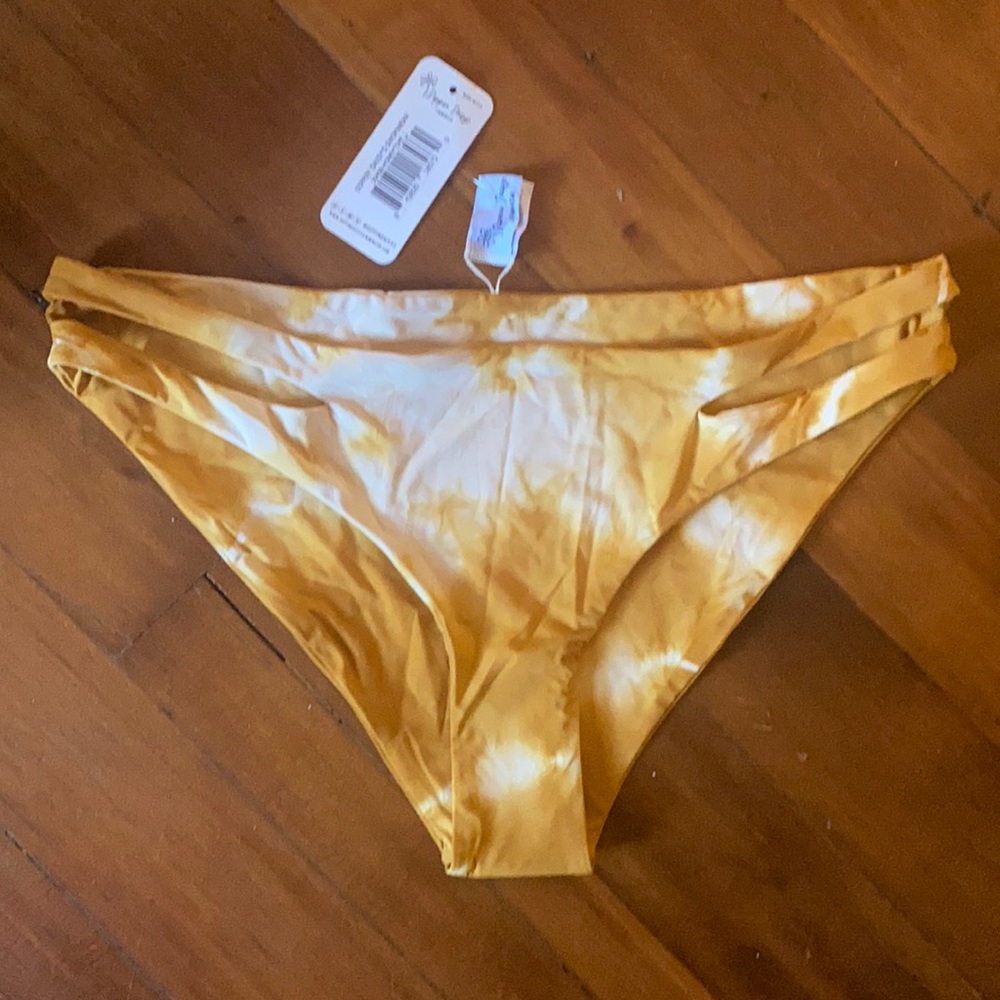 Dippin Daisys mustard tie dye swimsuit bottom